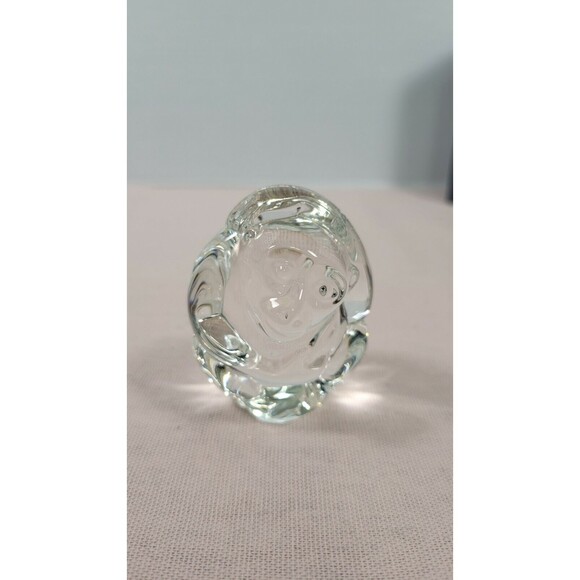 Steuben glass crystal edition "Monkey"  hand  cooler, signed and number - Picture 3 of 8